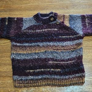 Zara Thick Warm Striped Fuzzy sweater 2-3 Years